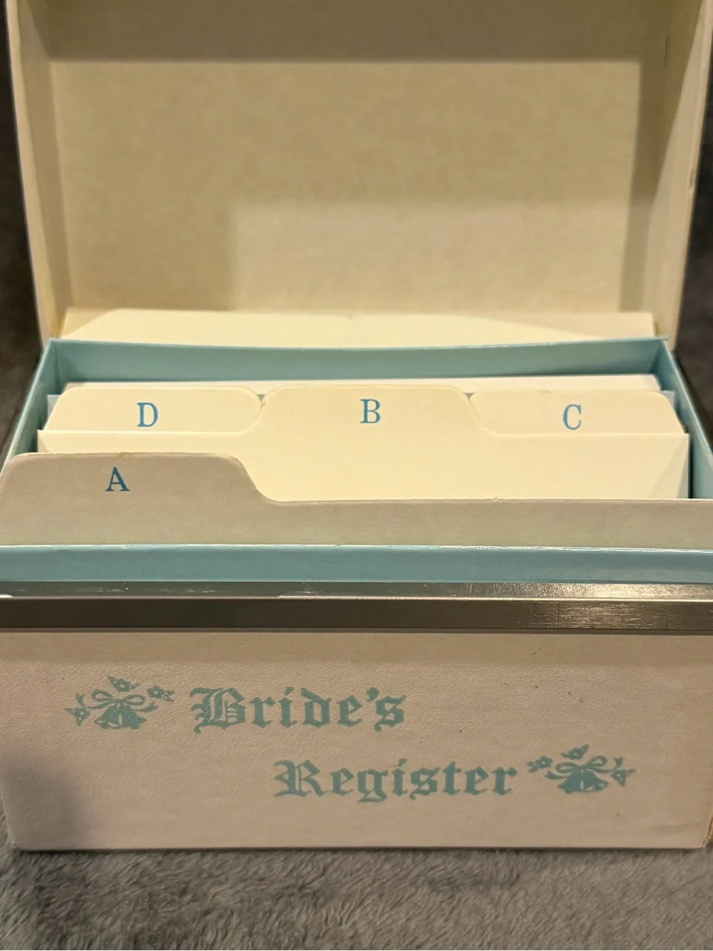 Vintage Brides Register The Brides File Box Wedding Original Dividers Papers